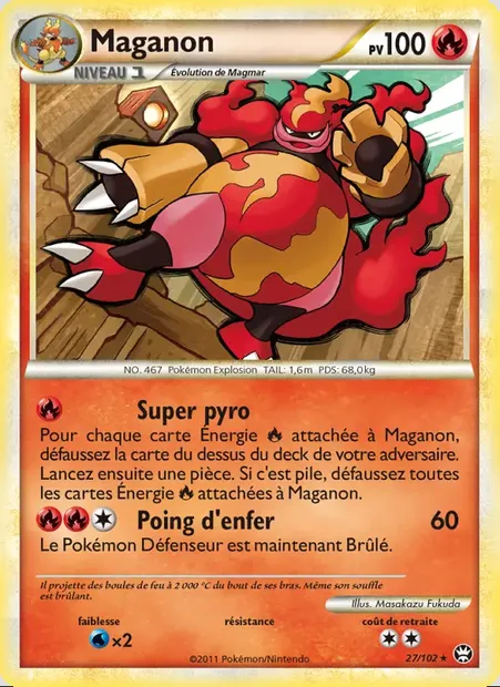 Maganon, carte Pokémon TM 27 — extension Triomphant