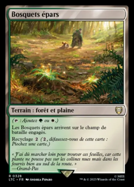 Bosquets épars, carte Magic LTC 328 — extension Tales of Middle-earth Commander