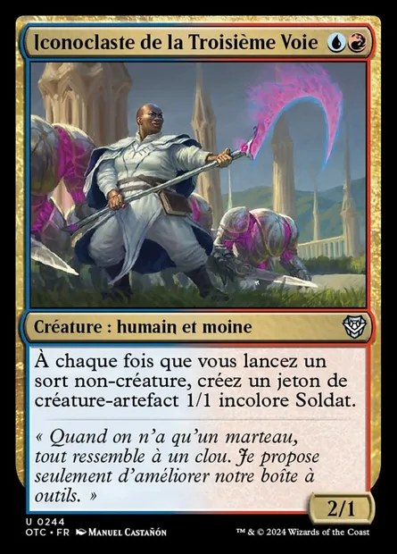 Iconoclaste de la Troisième Voie, carte Magic OTC 244 — extension Outlaws of Thunder Junction Commander