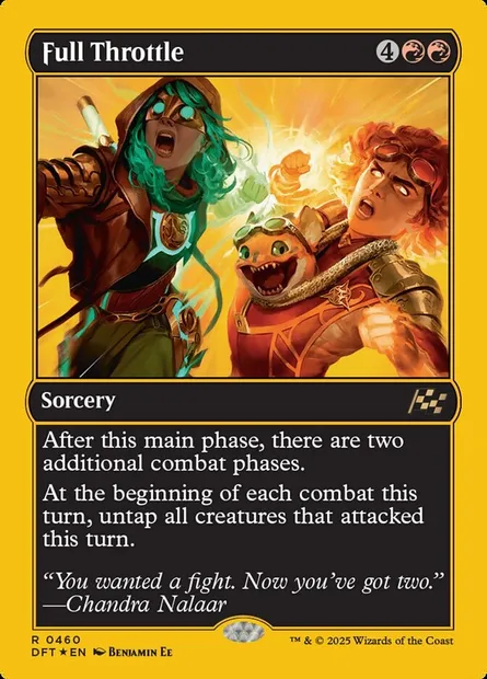 Full Throttle, Magic card DFT 460 — Aetherdrift set