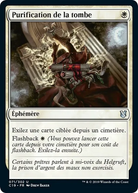 Purification de la tombe, carte Magic C19 71 — extension Commander 2019