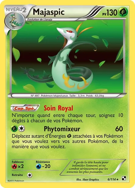 Majaspic, carte Pokémon BLW 6 — extension Noir & Blanc