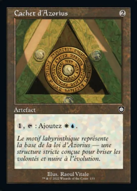 Cachet d'Azorius, carte Magic BRC 133 — extension The Brothers' War Commander