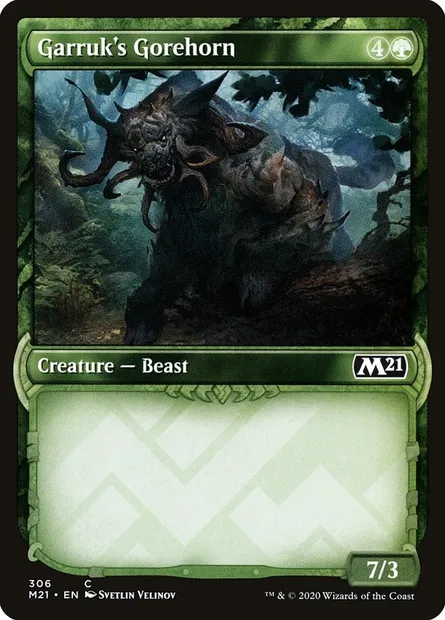 Garruk's Gorehorn, Magic card M21 306 — Core Set 2021 set