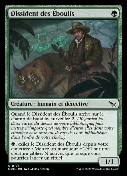 Dissident des Éboulis, carte Magic MKM 174 — extension Murders at Karlov Manor