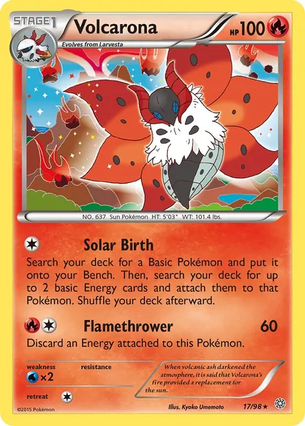 Volcarona, Pokémon card AOR 17 — Ancient Origins set