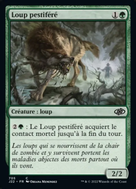 Loup pestiféré, carte Magic J22 705 — extension Jumpstart 2022