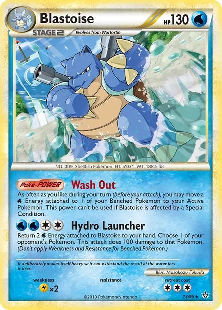 Blastoise, Pokémon card UL 13 — Unleashed set