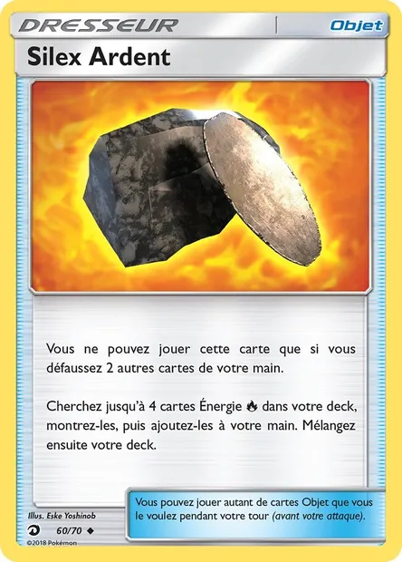 Silex Ardent, carte Pokémon DRM 60 — extension Majesté Des Dragons