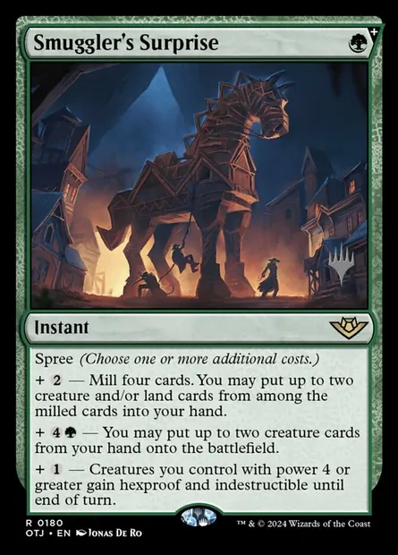 Smuggler's Surprise, Magic card POTJ 180p — Outlaws of Thunder Junction Promos set