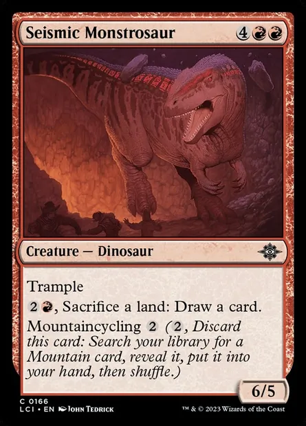 Seismic Monstrosaur, Magic card LCI 166 — The Lost Caverns of Ixalan set