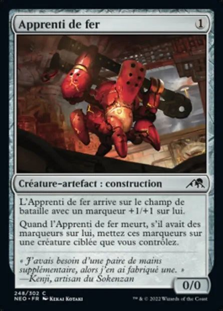 Apprenti de fer, carte Magic NEO 248 — extension Kamigawa: La Dynastie Néon