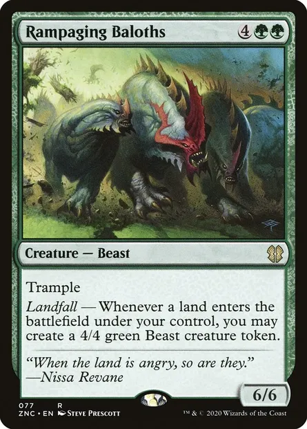 Rampaging Baloths, Magic card ZNC 77 — Zendikar Rising Commander set