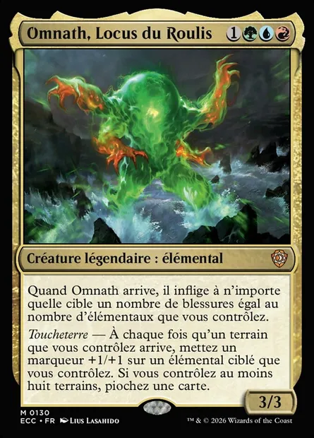Omnath, Locus du Roulis, carte Magic ECC 130 — extension Lorwyn Eclipsed Commander