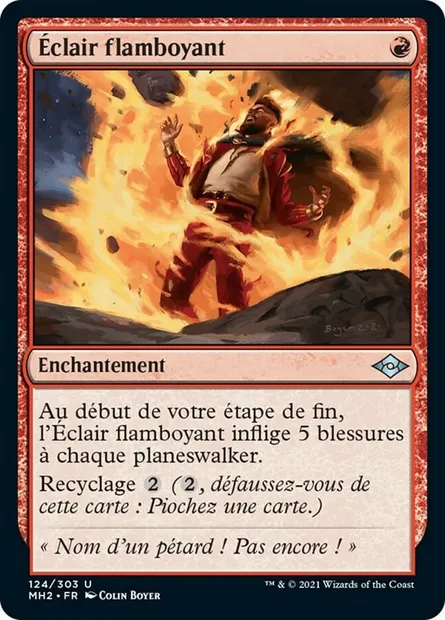 Éclair flamboyant, carte Magic MH2 124 — extension Horizons du Modern 2
