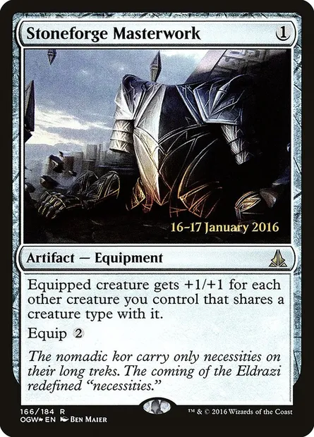Chef-d'œuvre du forgepierre, carte Magic POGW 166s — extension Oath of the Gatewatch Promos