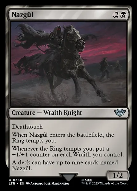 Nazgûl, Magic card LTR 338 — The Lord of the Rings: Tales of Middle-earth set