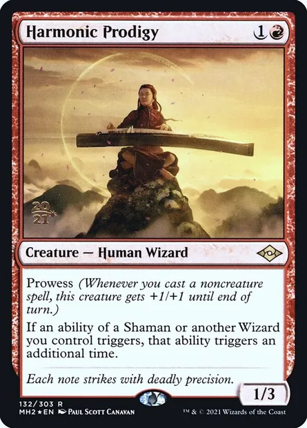 Harmonic Prodigy, Magic card PMH2 132s — Modern Horizons 2 Promos set