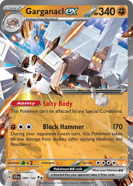 Garganacl ex, Pokémon card SCR 089 — Stellar Crown set