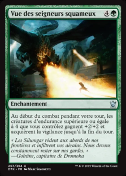 Vue des seigneurs squameux, carte Magic DTK 207 — extension Les Dragons de Tarkir
