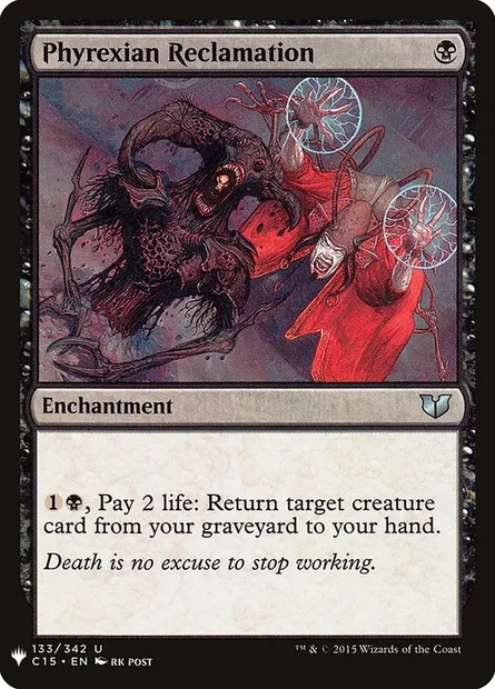 Défrichement phyrexian, carte Magic PLST C15-133 — extension The List