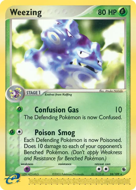 Weezing, Pokémon card RS 24 — Ruby & Sapphire set