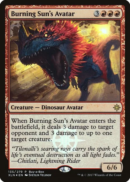 Burning Sun's Avatar, Magic card PXLN 135 — Ixalan Promos set