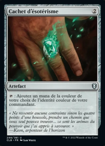 Cachet d'ésotérisme, carte Magic CLB 298 — extension Commander Légendes : la bataille de la Porte de Baldur