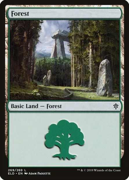 Forest, Magic card ELD 269 — Throne of Eldraine set