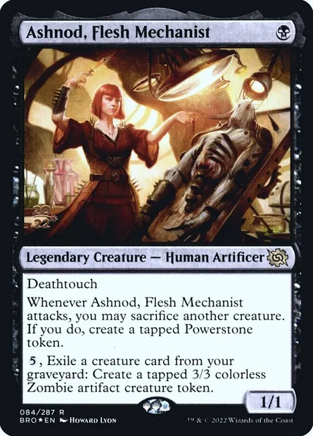 Ashnod, mécaniste de chair, carte Magic PBRO 84s — extension The Brothers' War Promos