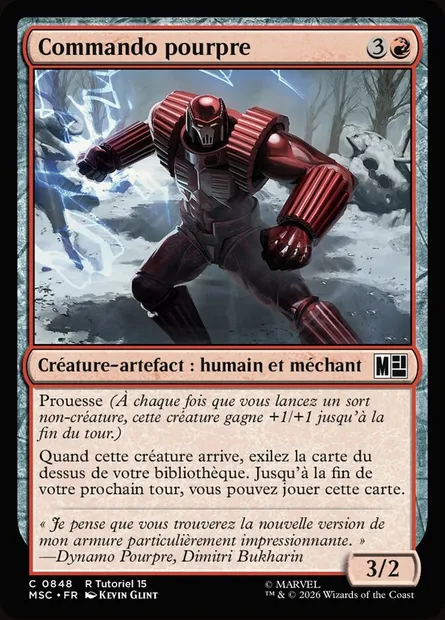 Commando pourpre, carte Magic MSC 848 — extension Marvel Super Heroes Commander