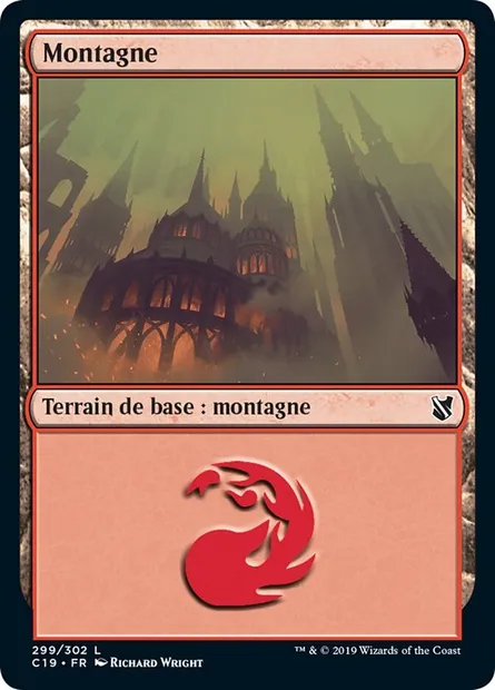 Montagne, carte Magic C19 299 — extension Commander 2019