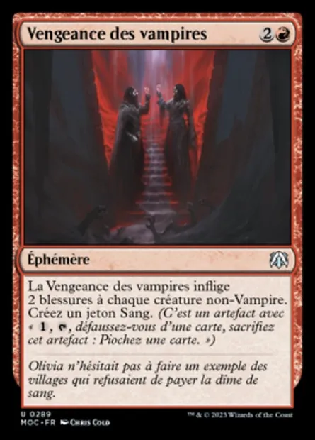 Vengeance des vampires, carte Magic MOC 289 — extension March of the Machine Commander