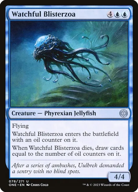 Watchful Blisterzoa, Magic card ONE 78 — Phyrexia: All Will Be One set