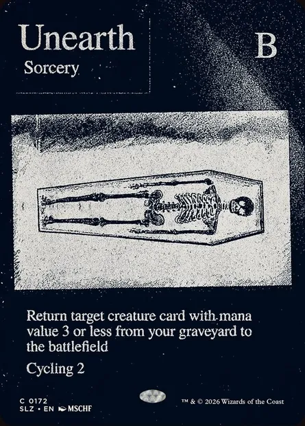 Unearth, Magic card SLZ 172 — The Zeta Set set
