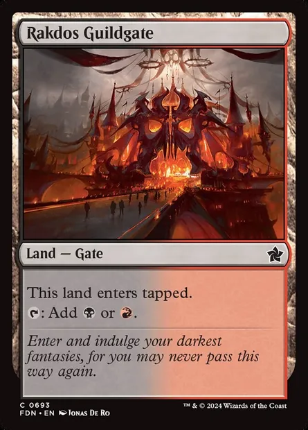 Rakdos Guildgate, Magic card FDN 693 — Foundations set