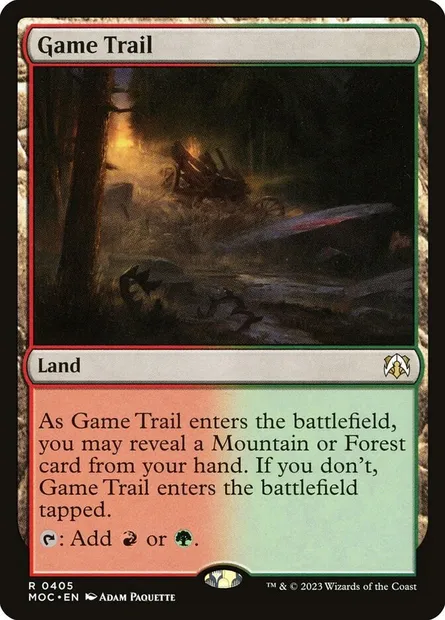 Game Trail, Magic card MOC 405 — March of the Machine Commander set
