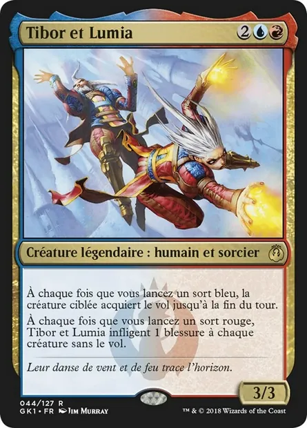 Tibor et Lumia, carte Magic GK1 44 — extension GRN Guild Kit