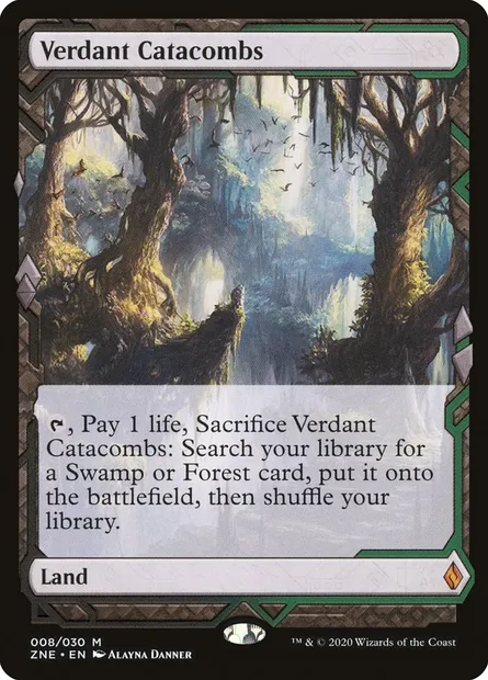 Verdant Catacombs, Magic card ZNE 8 — Zendikar Rising Expeditions set
