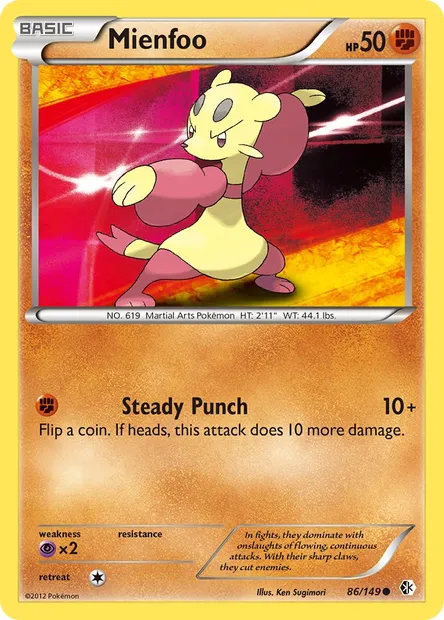Mienfoo, Pokémon card BCR 86 — Boundaries Crossed set