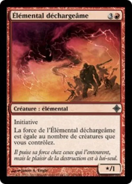 Élémental déchargeâme, carte Magic ROE 163 — extension L'ascension des Eldrazi