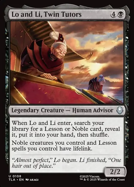 Lo and Li, Twin Tutors, Magic card TLA 108 — Avatar: The Last Airbender set