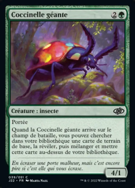 Coccinelle géante, carte Magic J22 39 — extension Jumpstart 2022