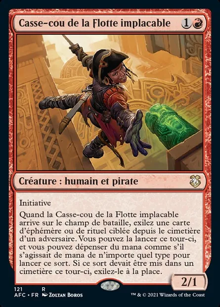 Casse-cou de la Flotte implacable, carte Magic AFC 121 — extension Forgotten Realms Commander