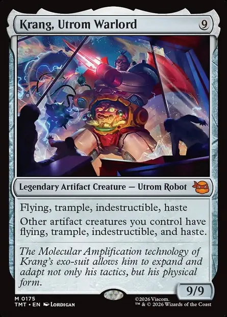 Krang, Utrom Warlord, Magic card TMT 175 — Teenage Mutant Ninja Turtles set