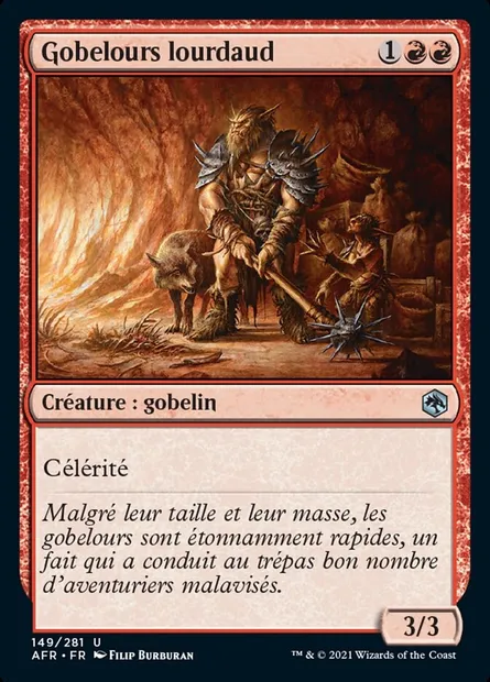 Gobelours lourdaud, carte Magic AFR 149 — extension Forgotten Realms: Aventures dans les Royaumes Oubliés
