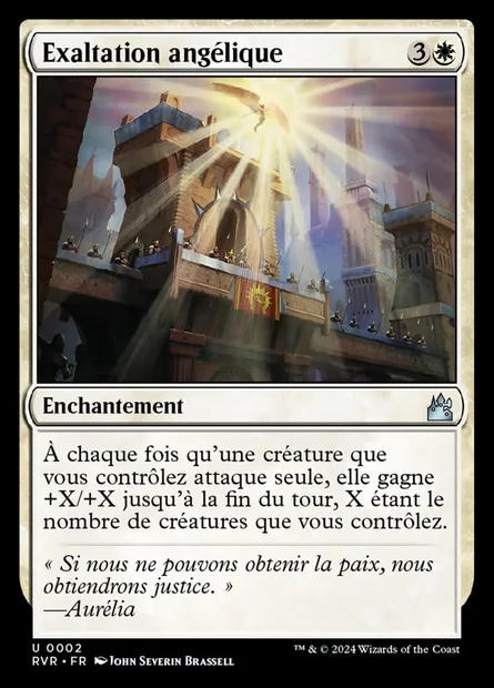 Exaltation angélique, carte Magic RVR 2 — extension Ravnica Remastered