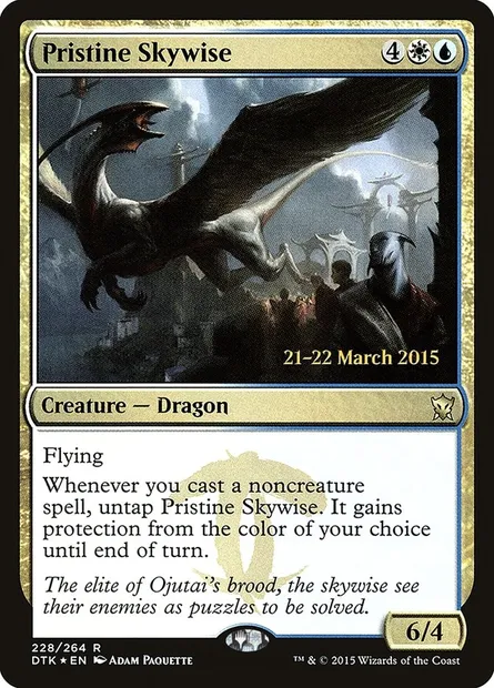 Sage céleste immaculée, carte Magic PDTK 228s — extension Dragons of Tarkir Promos