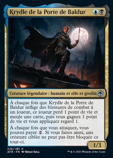 Krydle de la Porte de Baldur, carte Magic AFR 226 — extension Forgotten Realms: Aventures dans les Royaumes Oubliés