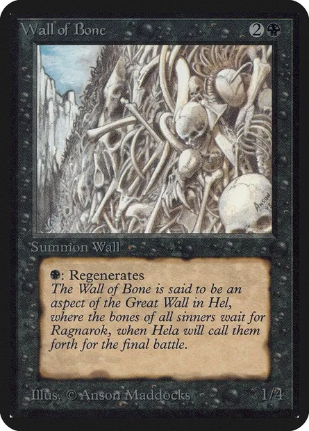 Wall of Bone, Magic card LEA 132 — Limited Edition Alpha set